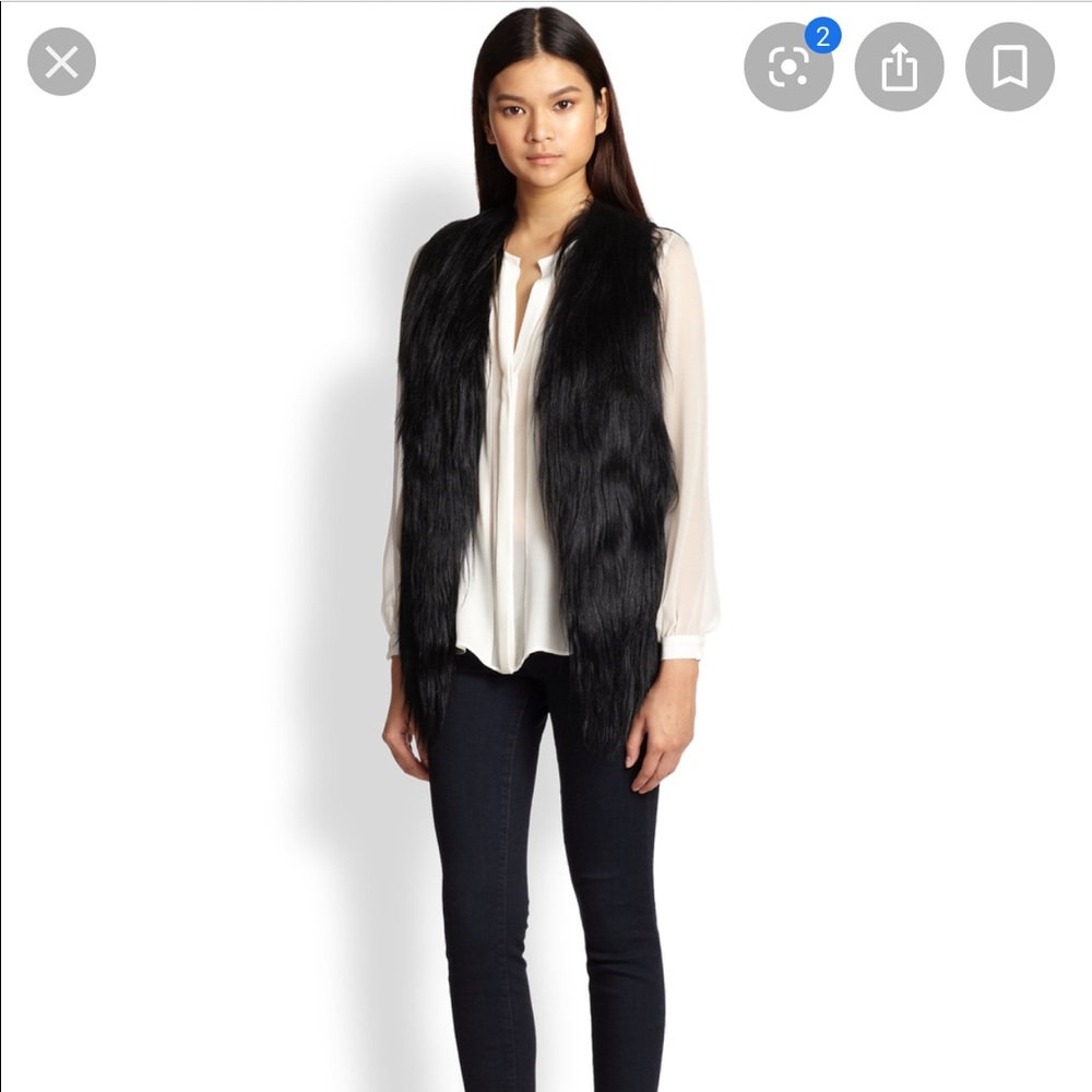 Haute Hippie vest with goat fur